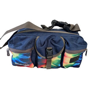Like new Columbia Fanny Pack body bag waist bag large multiple bags blue